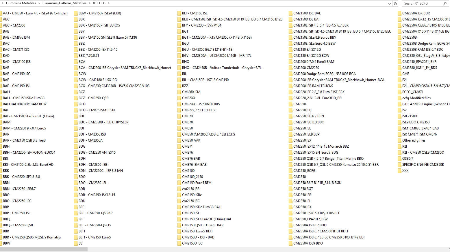 Cummins METAFILES 52GB ECFG E2M SCREEN CBF Config & Delete FILES Update 04.2022
