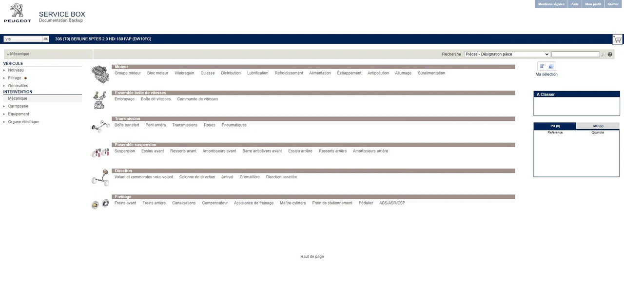 PEUGEOT SERVICE BOX DOCUMENTATION BACKUP 2013