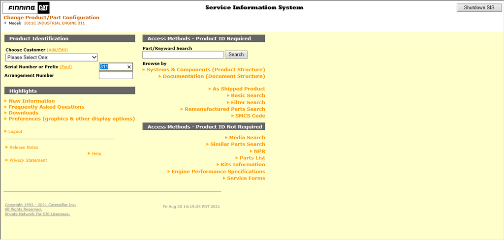 Caterpillar SIS Software