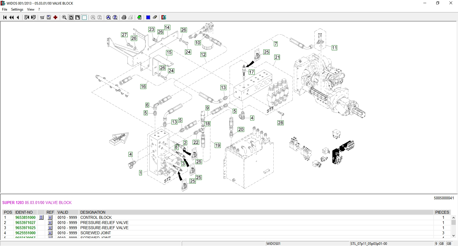 Wirtgen WIDOS Spare Parts Catalog [01.2013]