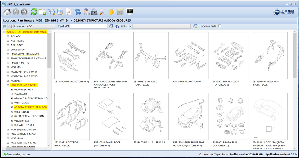 SAIC MOTOR EPC SYSTEM 1.0.2.0 [2023.06]