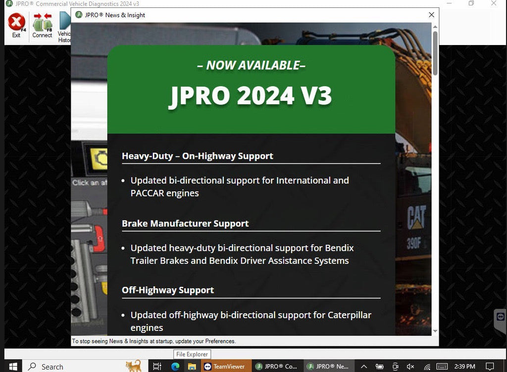 JPRO Noregon Commercial Fleet
Diagnostics 2025.V2